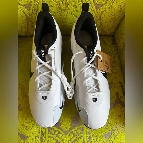 Nike Force Trout 9 Keystone White Black Cleats Size 12.5 - Picture 5 of 9
